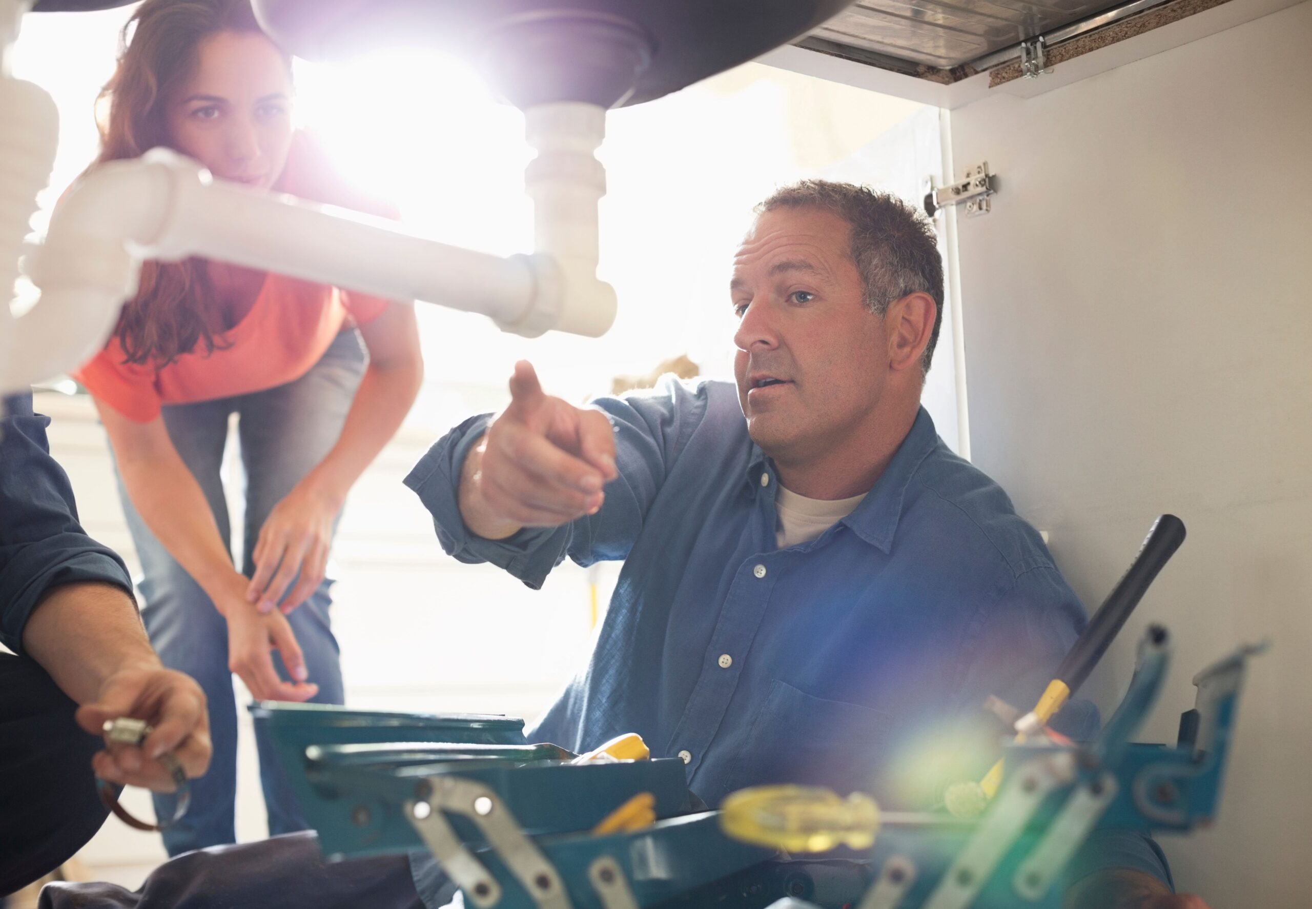 mold inspection under kitchen sink